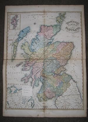 Pigot & Co's New Map of Scotland 1840 with the latest improvements (Including Mail Roads, Turnpik...