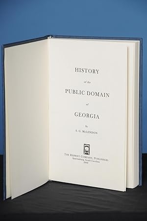 HISTORY OF THE PUBLIC DOMAIN OF GEORGIA