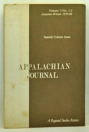 Appalachian Journal: A Regional Studies Review. Volume 7, Number 1-2 (Autumn-Winter 1979-80). Spe...