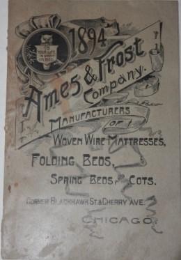 [Trade Catalogue] 1894 Ames & Company. Manufacturers of Woven Wire Mattresses, Folding Beds, Spri...