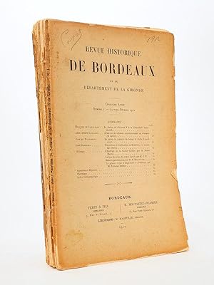 Revue historique de Bordeaux et du Département de la Gironde, Cinquième Année - 1912 ( Année comp...