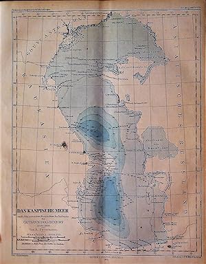 1863 Map of the Caspian Sea According to the Latest Russian Surveys of Captain N. Iwaschinzoff 18...