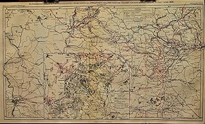 1866 Sketch Map Overviewing the Principal Movements and Operations of Prussia in the 7-Day War in...