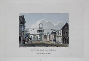 A Single Original Miniature Antique Hand Coloured Aquatint Engraving By J Hassell Illustrating Ho...