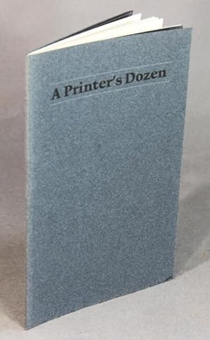 A printer's dozen. Poems by Philip Gallo. Engraving by Gaylord Schanilec