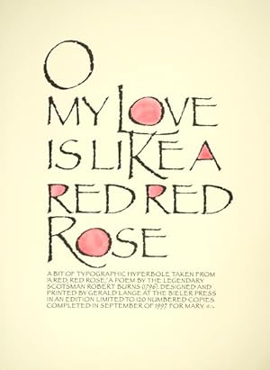 O my love is like a red red rose
