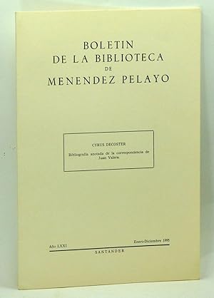 Bibliografía anotada de la correspondencia de Juan Valera. [Offprint single article from Boletin ...