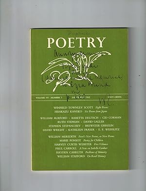 Poetry, Volume 101, Number 3, December, 1962