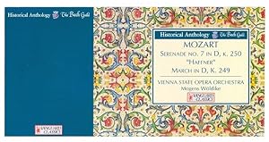 Mozart: Serenade No. 7, "Haffner" (March in D, K. 249 and Serenade in D, K. 250 ([248b])