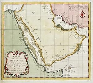 Carte des costes de l'Arabie, Mer Rouge et golfe de Persie