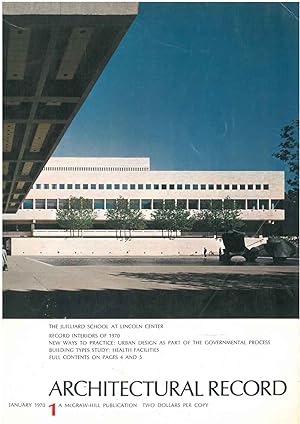 Architectural Record N. 1, January 1970. Building types study: Healt facilities