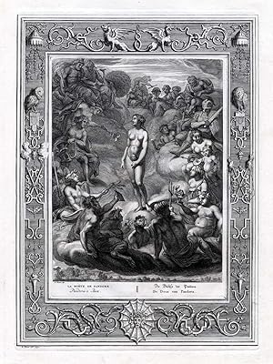 Antique Mythology Print-PANDORAS BOX-OVID-Picart-1733
