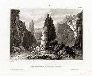 Antique Print-BALKANS-BALKAN-PASS-MOUNTAINS-HORSES-EUROPE-Meyer-1850