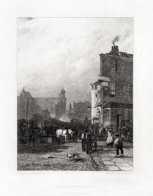 Antique Print-REGENT STREET-SWALLOW STREET-PICCADILLY-LONDON-ENGLAND-Cooke-1821