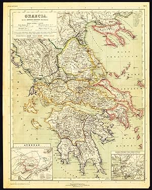 Antique Map-GREECE-ATHENS-Kiepert-1898