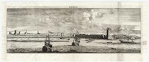 Antique Print-TURKEY-GREECE-HARBOUR-SHIPS-RHODES-Plate 66-Le Brun-de Bruyn-1700