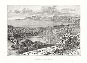 Antique Print-GREECE-LINDOS-ISLAND OF RHODES-Reclus-Taylor-1884