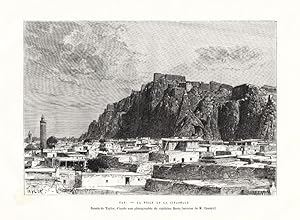 Antique Print-TURKEY-VAN-CITADEL-CASTLE-FORT-Reclus-Taylor-1884