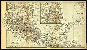 Antique Map-MEXICO-Karl Baedeker-Wagner & Debes-1904