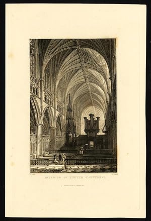 Antique Print-EXETER-DEVON-CATHEDRAL-GREAT BRITAIN-ENGLAND-Challis-Allom-1830