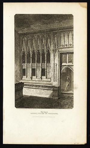 Antique Print-LONDON-PARLIAMENT-HOUSE OF COMMONS-ENGLAND-Britton-Roffe-1815