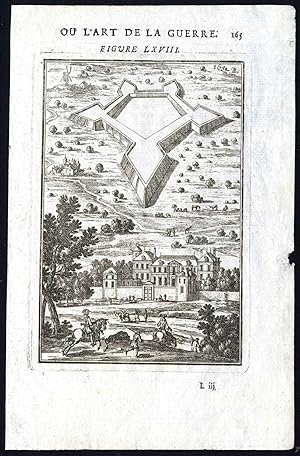 Antique Print-PLATE 68-MILITARY ENGINEERING-FORTIFICATION-WARFARE-Mallet-1684
