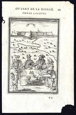 Antique Print-PLATE 88-MILITARY ENGINEERING-SAINT GILLES-FRANCE-Mallet-1684