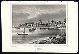 Antique Print-TIEL-WAAL-VIEW-WINDMILL-NETHERLANDS-Terwen-Kurz-1863