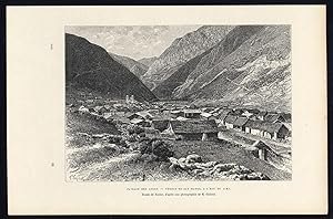 Antique Print-SOUTH AMERICA-PERU-ANDES-PUEBLO DE SAN MATEO-Reclus-Barbant-1895