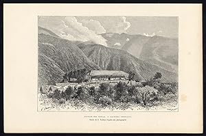 Antique Print-SOUTH AMERICA-YUNGAS FOREST-HACIENDA-BOLIVIA-Reclus-Barbant-1895
