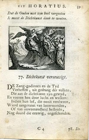 Antique Print-EMBLEMS-HORATIUS-POETRY-ETERNITY-1756