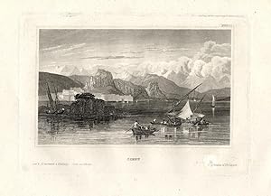Antique Print-CORFU-IONIAN SEA-MARINE-GREECE-Meyer-1834