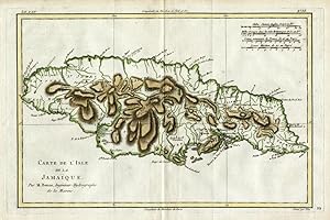 Antique Map-JAMAICA-CARIBBEAN-Bonne-1780