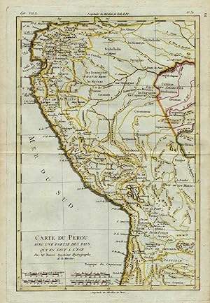 Antique Map-SOUTH AMERICA-PERU-LIMA-Bonne-1780