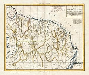 Antique Map-GUYANA-SURINAM-SOUTH AMERICA-Poirson-1817