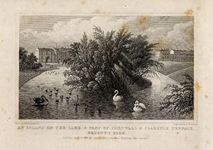 Antique Print-REGENT PARK-ISLAND-CLARENCE TERRACE-LONDON-ENGLAND-Shepherd-1827