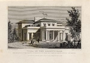 Antique Print-REGENT PARK-RESIDENCE-MARQUIS HERTFORD-LONDON-Shepherd-1827
