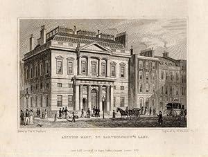 Antique Print-AUCTION MART-LONDON-ENGLAND-Shepherd-1827