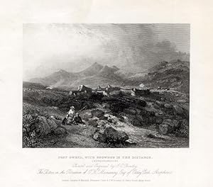 Antique Print-WALES-PONT GWRYD-SNOWDON-ENGLAND-Bentley-1840