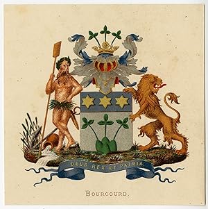 Antique Print-HERALDRY-COAT OF ARMS-BOURCOURD-Wenning-Rietstap-1883