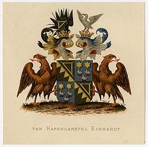 Antique Print-HERALDRY-VAN HARENCARSPEL ECKHARDT-Wenning-Rietstap-1883