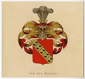 Antique Print-HERALDRY-COAT OF ARMS-VAN DER MAESEN-Wenning-Rietstap-1883