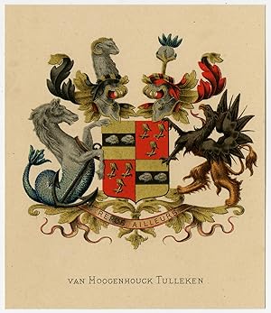 Antique Print-HERALDRY-VAN HOOGENHOUCK TULLEKEN-Wenning-Rietstap-1883