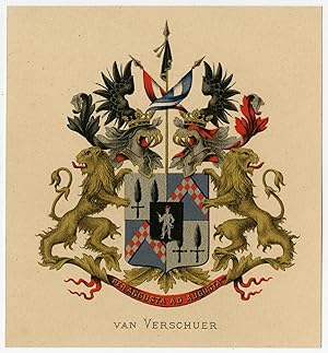 Antique Print-HERALDRY-COAT OF ARMS-VAN VERSCHUER-Wenning-Rietstap-1883