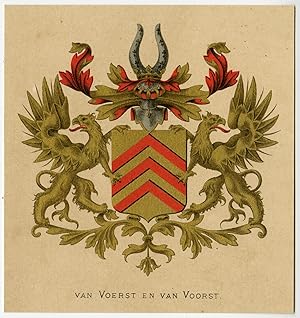 Antique Print-HERALDRY-VAN VOERST EN VAN VOORST-Wenning-Rietstap-1883