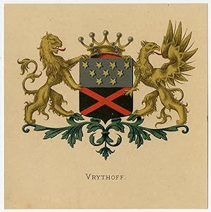 Antique Print-HERALDRY-COAT OF ARMS-VRIJTHOFF-Wenning-Rietstap-1883