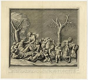 Antique Print-SILENUS-AEGLE-FAUN-SATYR-NYMPH-Fedi-Vascellini-c.1781