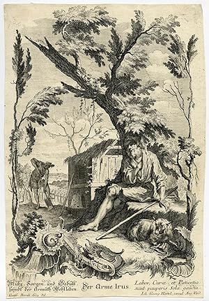 Antique Print-CLASSICAL HISTORY-POOR IRUS-Goetz-Setlesky-ca. 1750