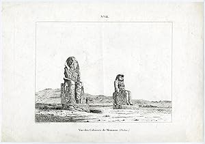 Antique Print-CLASSICAL HISTORY-COLOSSI OF MEMNON-THEBES-Joannis-1835
