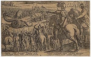 Antique Master Print-HUNT-SERPENT-MARCUS ATILIUS REGULUS-Tempesta-1602